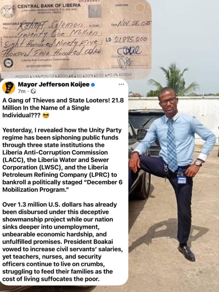 CDC Raises Alarm Over LACC’s LRD 21.8M Payment Amid Alleged Funding for UP December 6 Rally